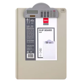 *44652 FELÍRÓTÁBLA A4 számológéppel DELI "Start Plus", szürke