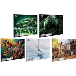 *45114 VÁZLATFÜZET B5-30lap famentes mintás fedelű T-Creatív