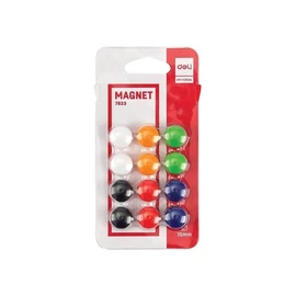 *45145 MÁGNES 15mm kerek DELI vegyes szín 12db/bliszt. 7823