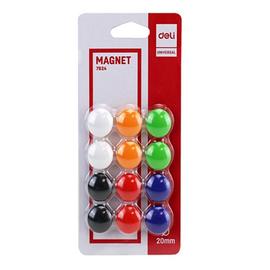 *45146 MÁGNES 20mm kerek DELI vegyes szín 12db/bliszt. 7824