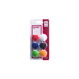 *45147 MÁGNES 30mm kerek DELI vegyes szín 6db/bliszt. 7825