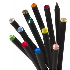 GRAFIT BRUNNEN Brillant Style kerek fekete fa, strasszkővel 1027329