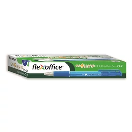 *46504 GTOLL műa. 0,4mm FLEXOFFICE "EasyGrip" nyomógombos piros