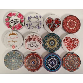 PIPERETÜKÖR mintásfedelű összecsukható, kör alakú