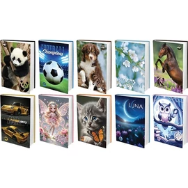 *47038 NAPLÓ/EMLÉKKÖNYV A6 T-CREA mintás 48 lapos sima keménytáblás