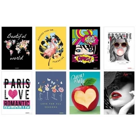 *47517 FÜZET A4 BLASETTI kockás keményfedeles 42l 80gr. vegyes mintás