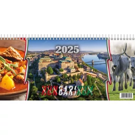 *48109 NAPTÁR asztali KÉPES 2025 Hungarikum T-Calendar