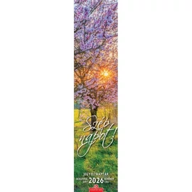 *48304 FALINAPTÁR 2026 Szép napot! CSG keskeny spirálozott jegyzetnaptár 11*48cm