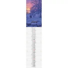 *48304 FALINAPTÁR 2026 Szép napot! CSG keskeny spirálozott jegyzetnaptár 11*48cm