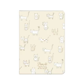 *48332 ZSEBNAPTÁR 2026 heti B6 tűzött álló Lizzy aranyozott PlanAll Compact