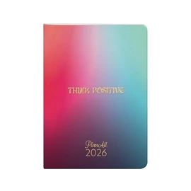 *48332 ZSEBNAPTÁR 2026 heti B6 tűzött álló Lizzy aranyozott PlanAll Compact