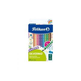 *49405 SZÍNES CERUZA 12 PELIKAN vastag Silverino*