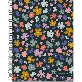 FÜZET spirál A4 MQ Spring Night 4reg. # karton 4*30lap  4335