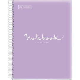 FÜZET spirál A4 MQ Emotions  = PP 5*24lap egyszínű (levendula   49939, A152381725)