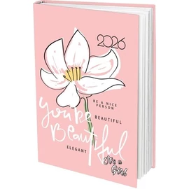 *50578 HATÁRIDŐNAPLÓ 2026 B6 heti T-Calendar It&#039;s a Girl