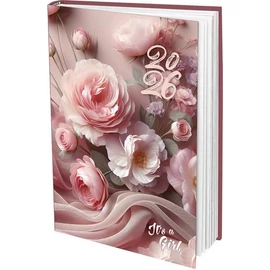 *50578 HATÁRIDŐNAPLÓ 2026 B6 heti T-Calendar It's a Girl