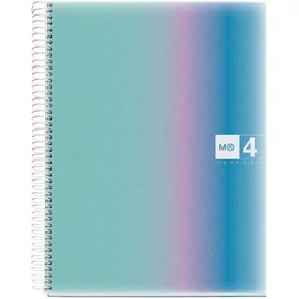 FÜZET spirál A4 MQ Aurora PP  4reg. = 4*30lap  42.. (Santorini  4259, A15294A381)