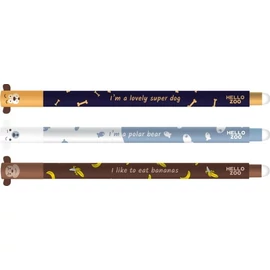 *51692 ROLLER törölhető M&amp;amp;G iErase Hello Zoo kék 0,5mm  AKPB4475