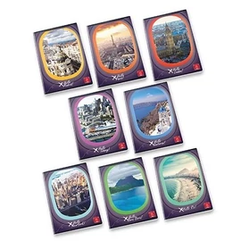 *52217 FÜZET A4 PIGNA kockás 42lap Hello Travel*/Dream Cities