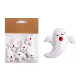 *52768 ÖNTAPADÓS DÍSZ kerámia Halloween szellem,fehér