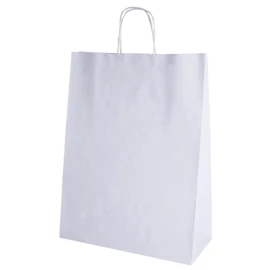 *53002 DISZTASAK sodrottfüles PAPÍRTÁSKA 18*24*8cm fehér