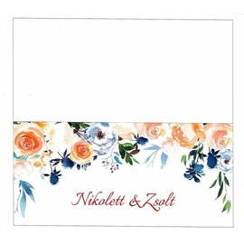 *53187 ESKÜVŐI meghívó egyedi LA4 két lap