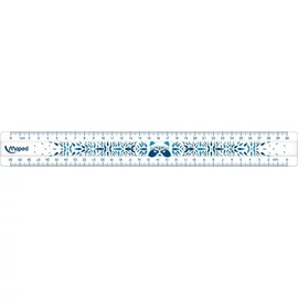 *53506 VONALZÓ egyenes 30cm MAPED törhetetlen &quot;Study Unbreakable Fancy&quot; mintás