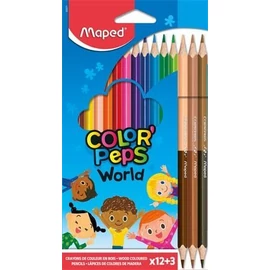 *53572 SZINESCERUZA 12+3duo háromszögletű  MAPED 