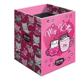 *53702 ÍRÓSZERTARTÓ négyzet alakú Lizzy KitTok Heart Kitty