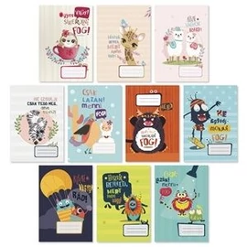 *53918 FÜZET A5 pd  2.o. mintás 16-32  "Monsters/Monster new"