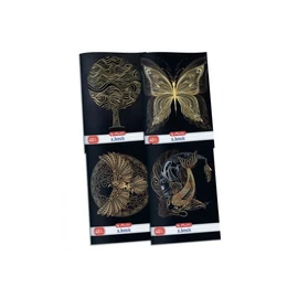 *54054 FÜZET A4 HERLITZ UV vonalas 40l Black&Gold