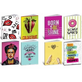 *54289 FÜZET A4 BLASETTI kockás keményfedeles 100g  50l vegyes mintás