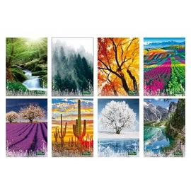 *54291 FÜZET A4 BLASETTI-2 sima 42l 80gr. vegyes mintás