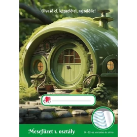 *54459-002 FÜZET Olvasónapló 1.oszt. SÜNI 14-32 mesefüzet (zöld hordóház, 7500130004)