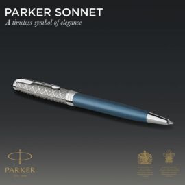 *54462 PARKER Royal gtoll Sonnet Premium metál kék, ezüst klipsz 2119649