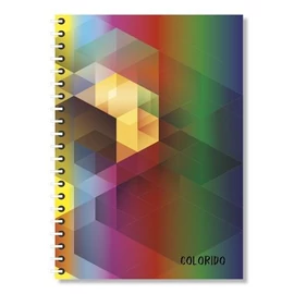 *54470 FÜZET spirál A4 pd vonalas 200l Colorido