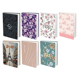 *54539 HATÁRIDŐNAPLÓ 2026 B6 napi T-Calendar mintás  Soft Touch+UV