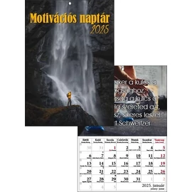 *54545 FALINAPTÁR 2025 Motivációs naptár T-Calendar A4 tűzött