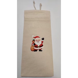 MIKULÁS tasak textil dekorálva (Integető Mikulás)
