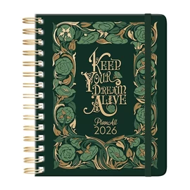 *54801 HATÁRIDŐNAPLÓ LIZZY 2026 PlanAll midi B6 classic spirálos heti tervező