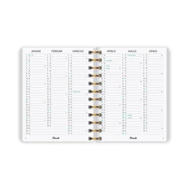 *54801 HATÁRIDŐNAPLÓ LIZZY 2026 PlanAll midi B6 classic spirálos heti tervező