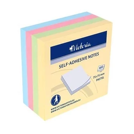 *54952 NOTES ÖNTAPADÓS 75*75mm  pasztell VICTORIA 400lap