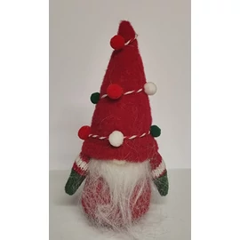 *55093 KARÁCSONYI filcfigura orrszakáll bogyókkal 14cm