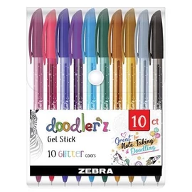 ZSELÉSTOLL készlet 10 ZEBRA &quot;Doodler&#039;z Glitter&quot; 0,34
