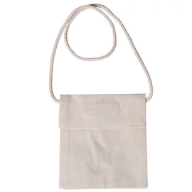 *55329 BALLAGÓ TARISZNYA vászon kicsi 14*12,5cm tépőzáras natur