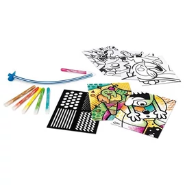 *55537 FÚJÓS FILCTOLL KÉSZLET MAPED KREATÍV &quot;Blow pen Art&quot; csíkozás