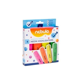 *55713 SZÖVEGKIEMELŐ készlet NEBULO 2-5mm neon színek 4szín/cs.