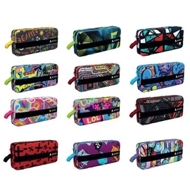 *55738 TOLLTARTÓ neszeszer ADEL 2 zippes vegyes mintás