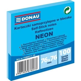NOTESZ ÖNTAPADÓS  76*76mm  100l DONAU neon D7587
