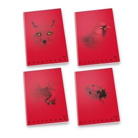 FÜZET A4 PIGNA kockás 38lap Monocromo Red